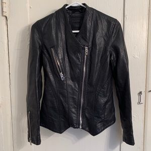 Blank NYC black zip up moto jacket